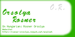 orsolya rosner business card